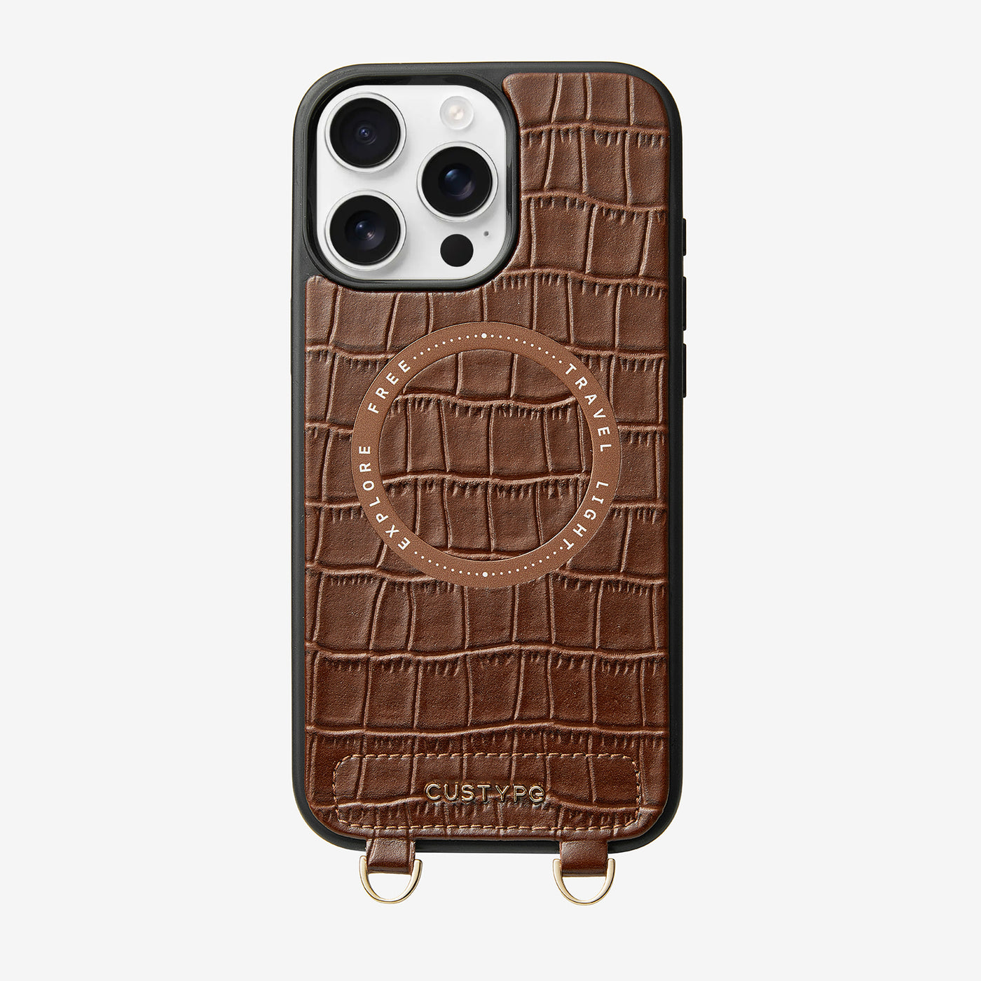 Crocodile Design Set- Leather Wireless Charging Phone Case