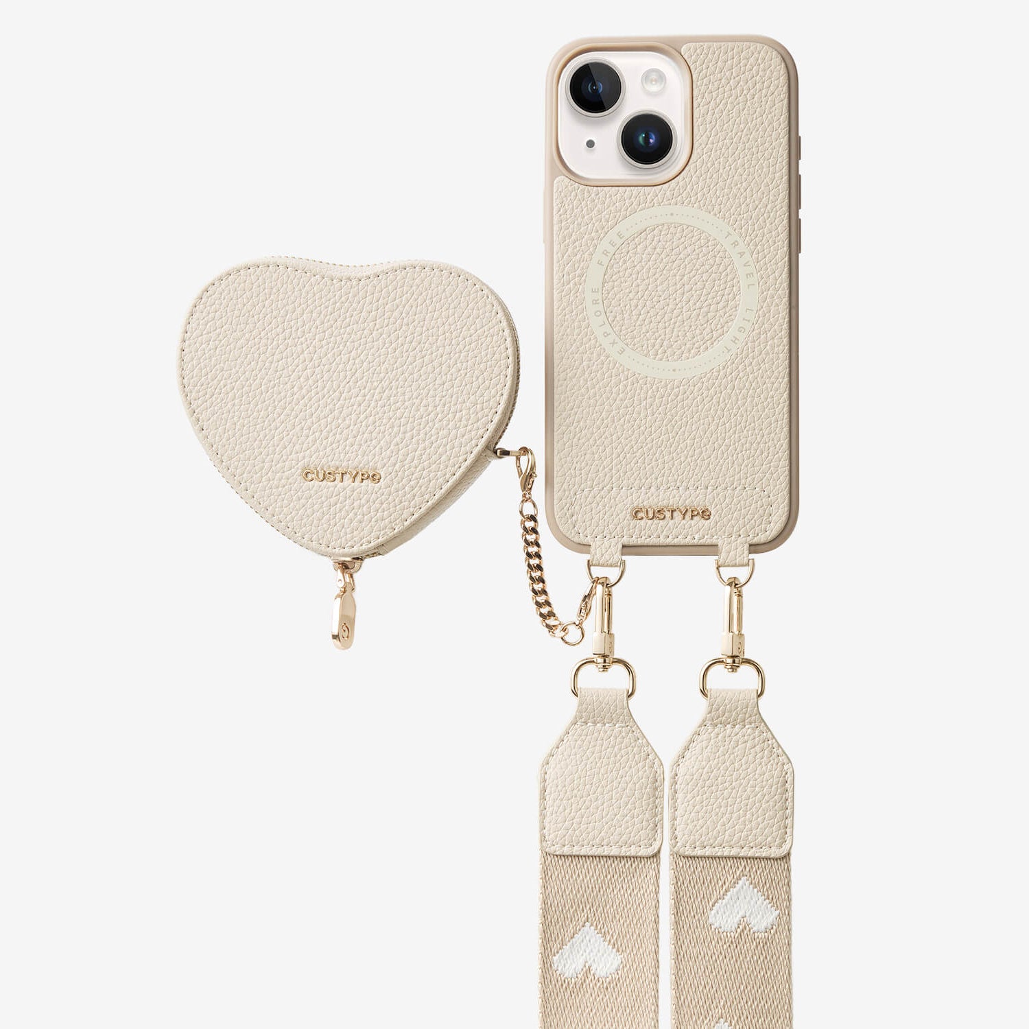 Mobile Phone Cases-Beige-iPhone 15 Plus