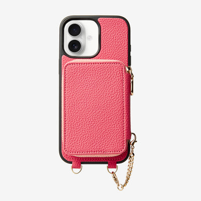 Unique Design Set- Wireless Charging Phone Case With Detachable Wallet-Mobile Phone Cases-DETACHABLE WALLET & WIRELESS CHARGING-Peach Pink-iPhone 16 Plus-Custype