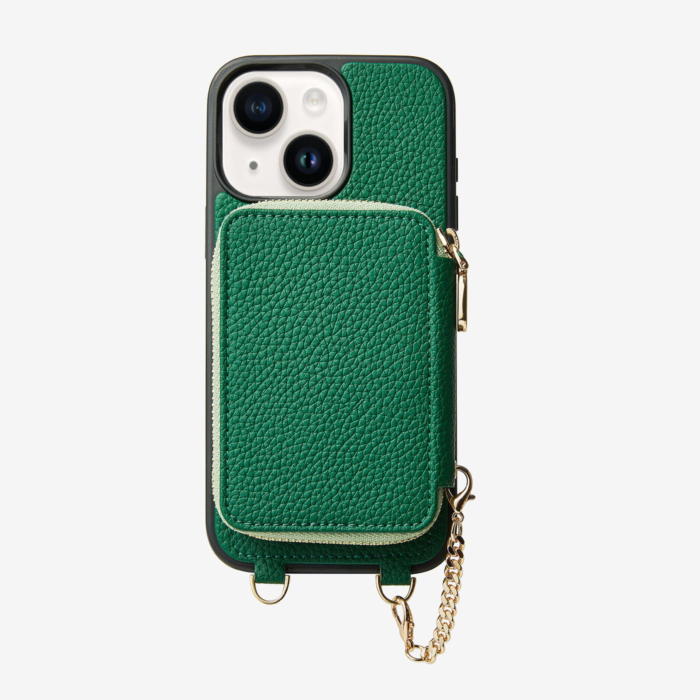 Unique Design Set- Wireless Charging Phone Case With Detachable Wallet-Mobile Phone Cases-DETACHABLE WALLET & WIRELESS CHARGING-Green-iPhone 15 Plus-Custype