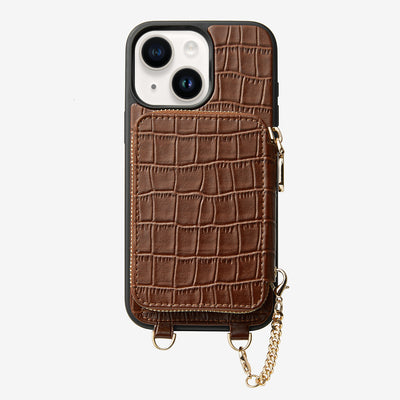 Crocodile Craft Set- Detachable Wireless Charging Wallet Phone Case-Mobile Phone Cases-DETACHABLE WALLET & WIRELESS CHARGING-Brown-iPhone 15 Plus-Custype