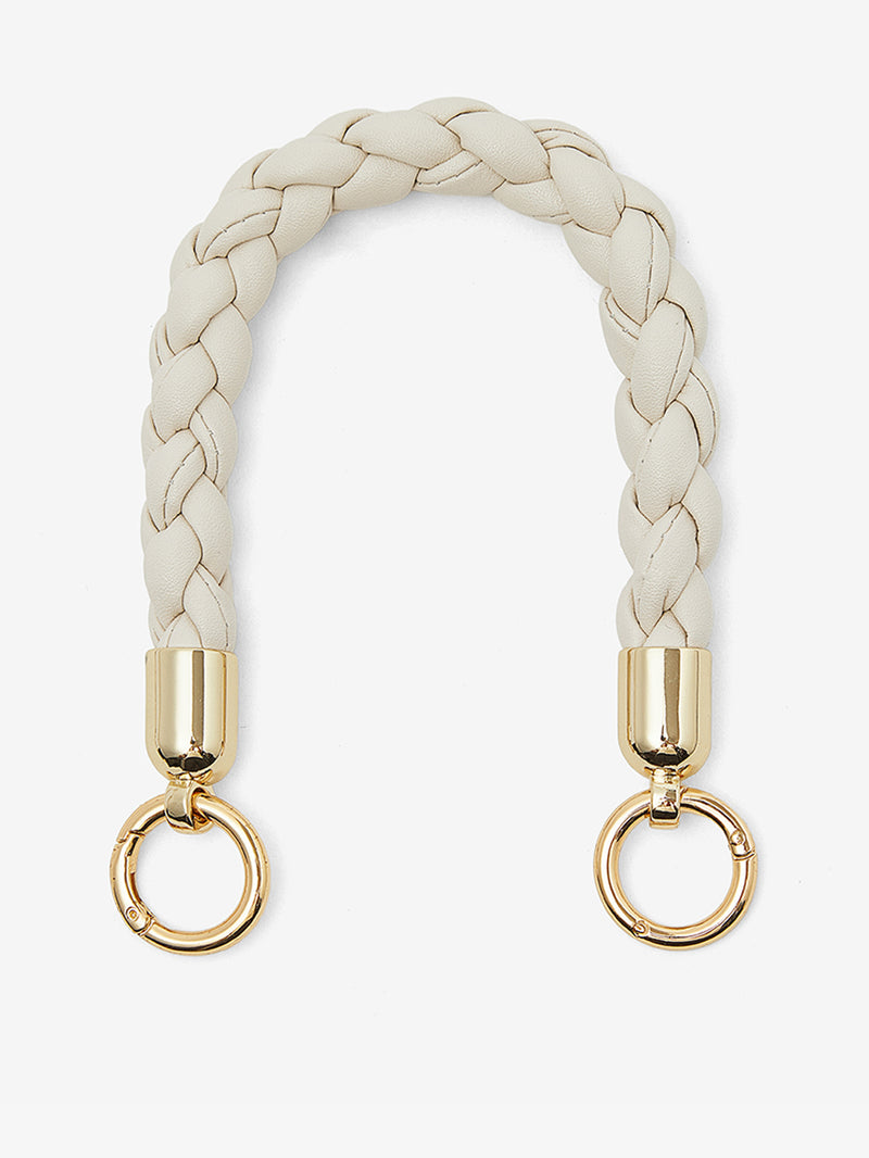 Double Ring Braided Phone Case Wrist Strap-Mobile Phone Accessories-PHONE CASE ACCESSORIES-Beige-Custype