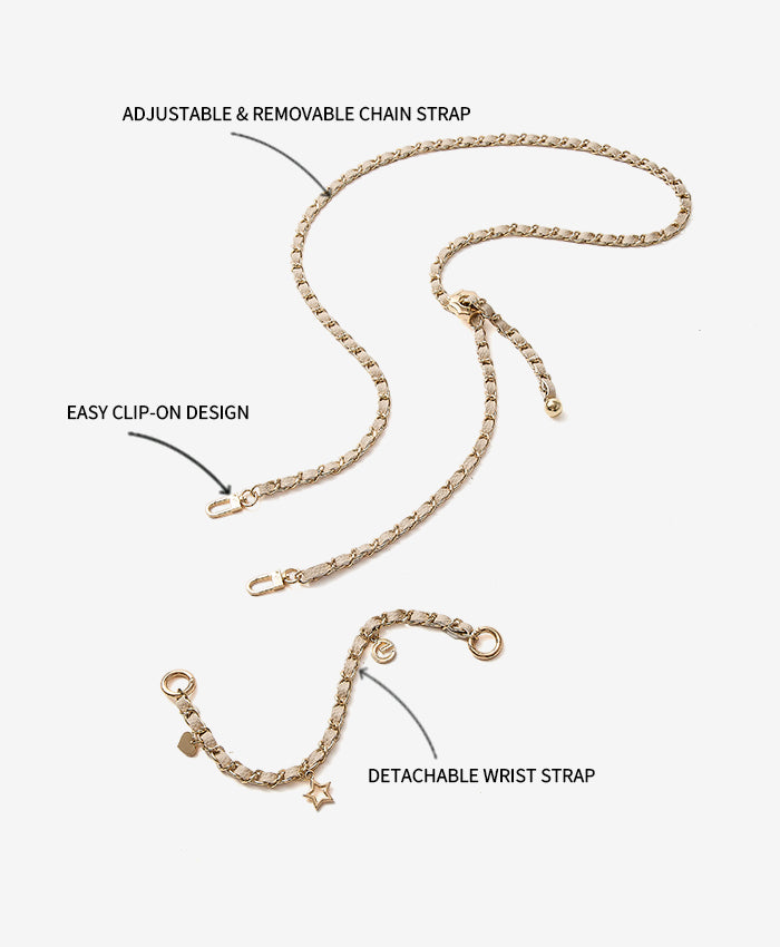 Adjustable Chain Leather Shoulder Strap Features