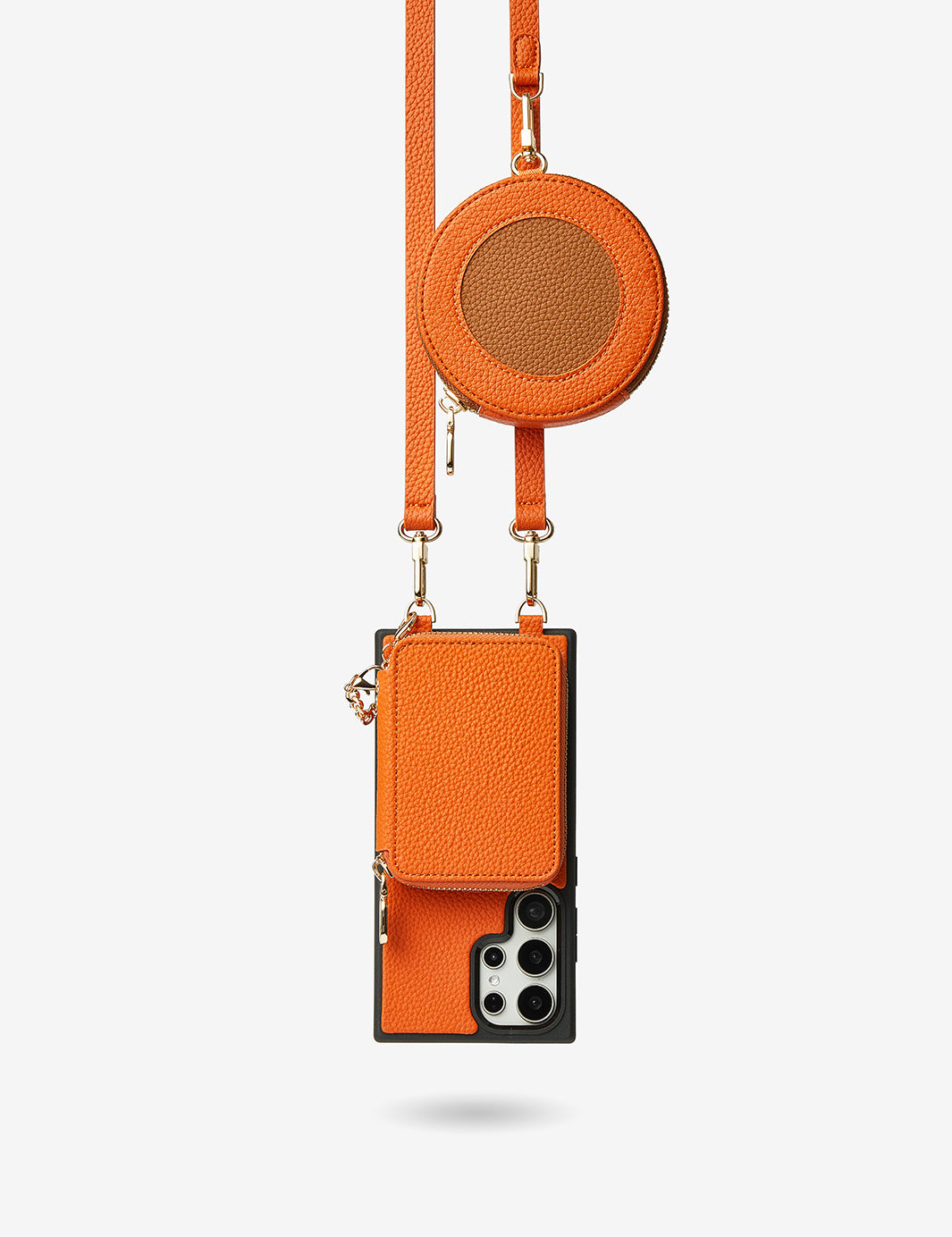 Unique Design Set- Samsung Galaxy Detachable Wireless Charging Crossbody Wallet Phone Case Round Pouch Set-Mobile Phone Cases-DETACHABLE WALLET & ROUND POUCH-Custype