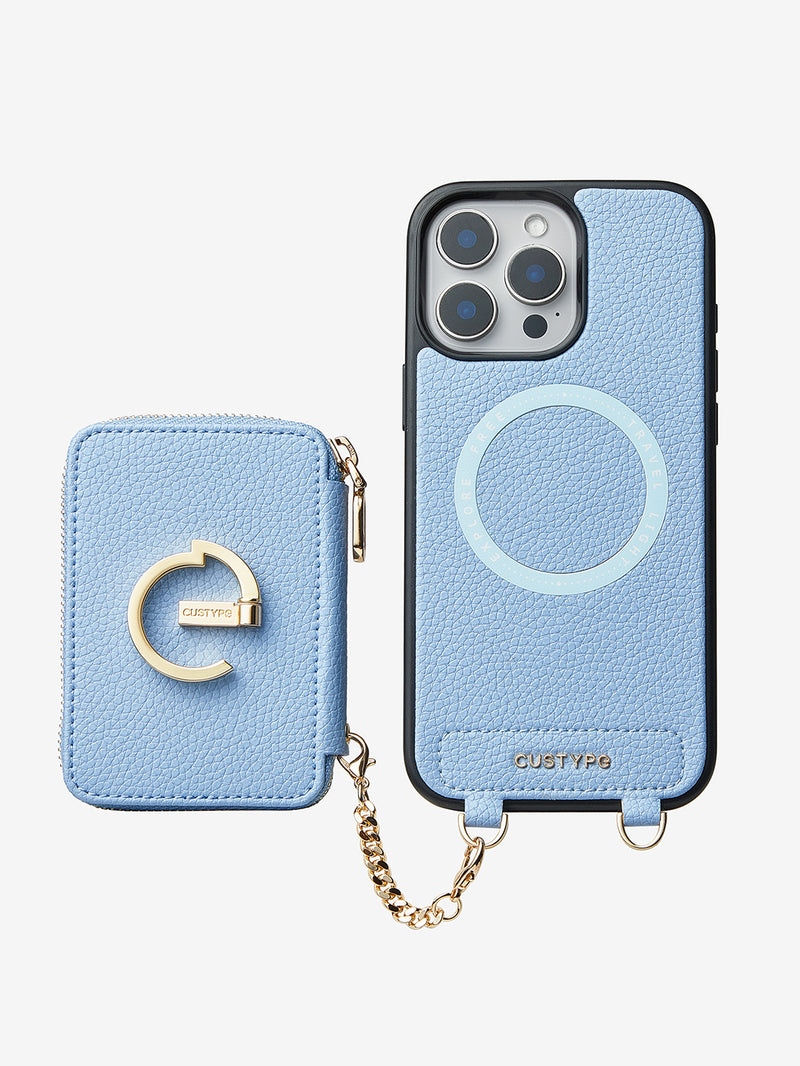 mobile cover with wallet luxury iphone case Blue
