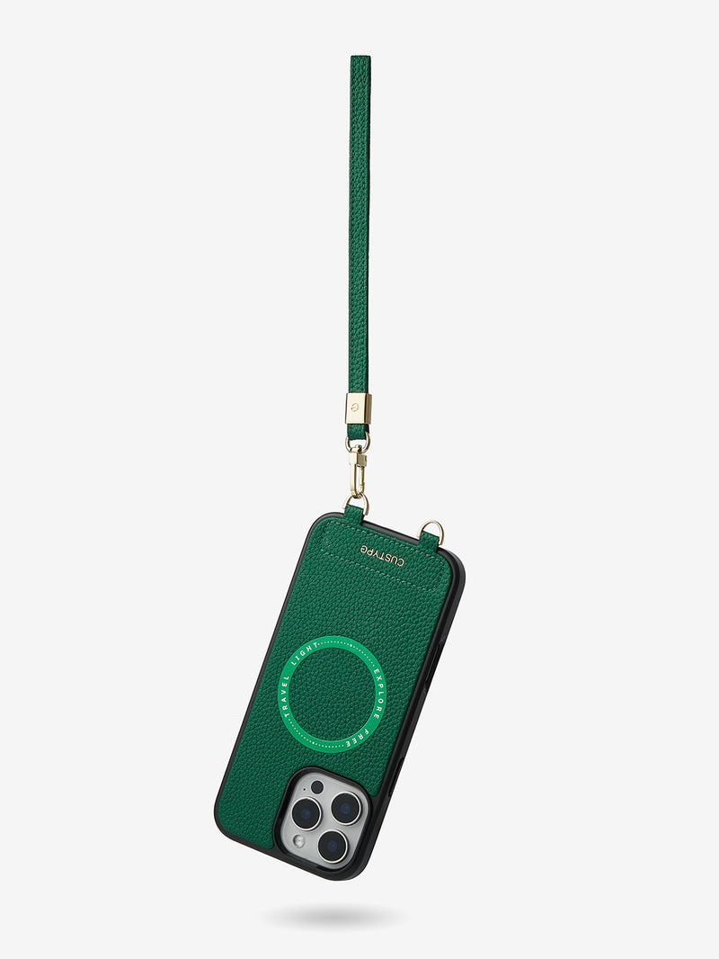 Green leather mobile cover