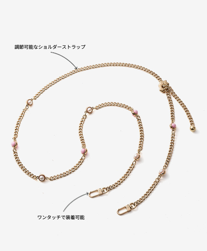 調節可能なクロスボディパールチェーンの特徴