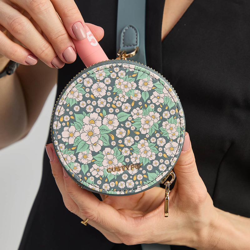 designer circle pouch
