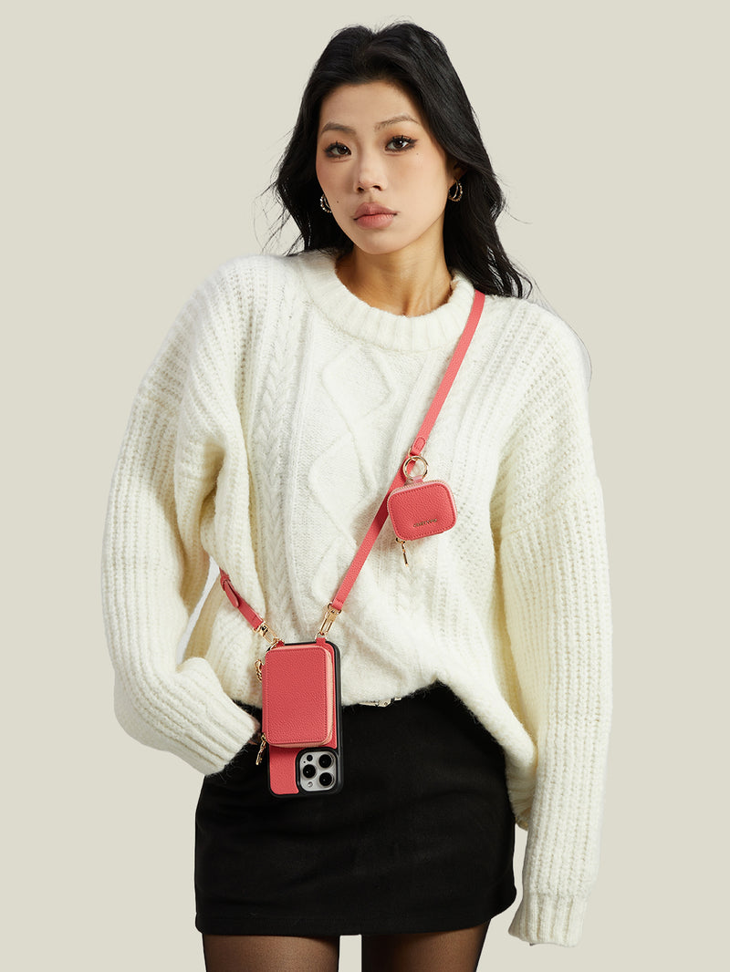 custom cell phone case cell phone purse case with shoulder strap iPhone 16 Pro Max
