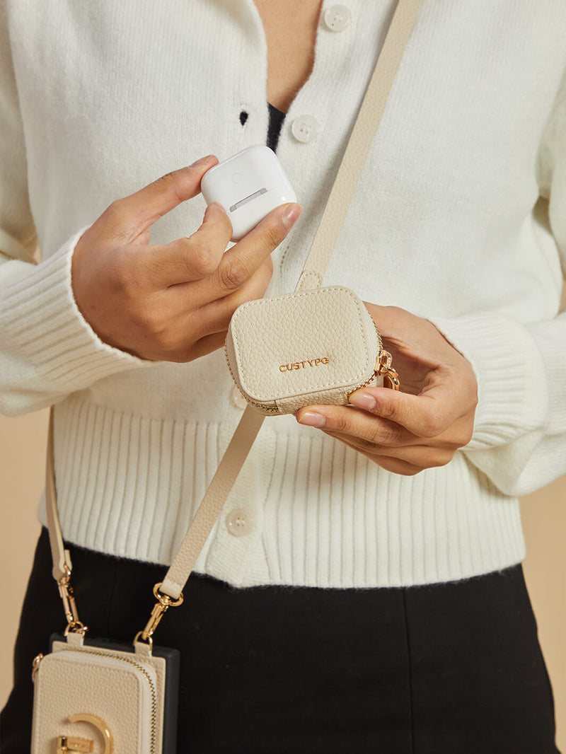 Original Design Set- Samsung Galaxy Wireless Charging Phone Case With AirPods Holder Set-Mobile Phone Cases-DETACHABLE WALLET & ROUND POUCH-Blue-Samsung S25 Ultra-Custype