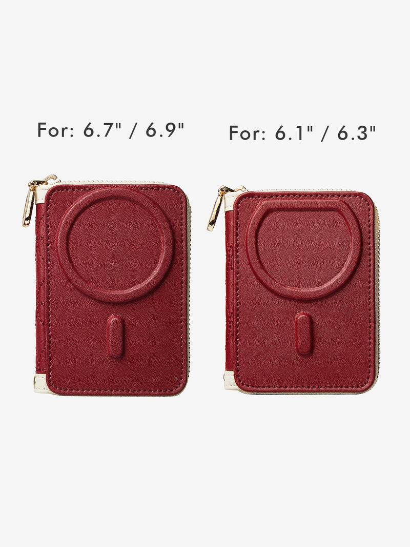 Embroidery Craft Set- Detachable Wireless Charging Crossbody Wallet Phone Case Round Pouch Set-Mobile Phone Cases-DETACHABLE WALLET & ROUND POUCH-Custype