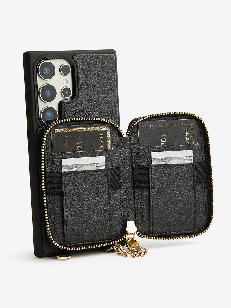 Custype Original Design Set- Wireless Charging Samsung Galaxy Phone Case Round Pouch Set