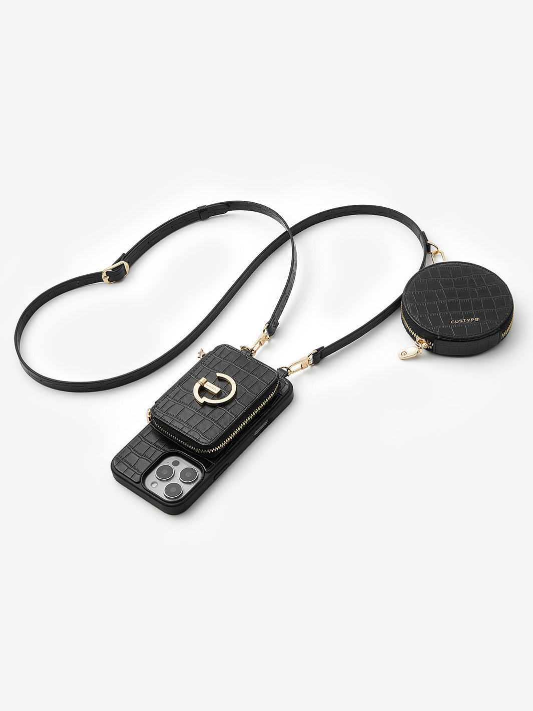 Crocodile Design Set- Detachable Wireless Charging Crossbody E