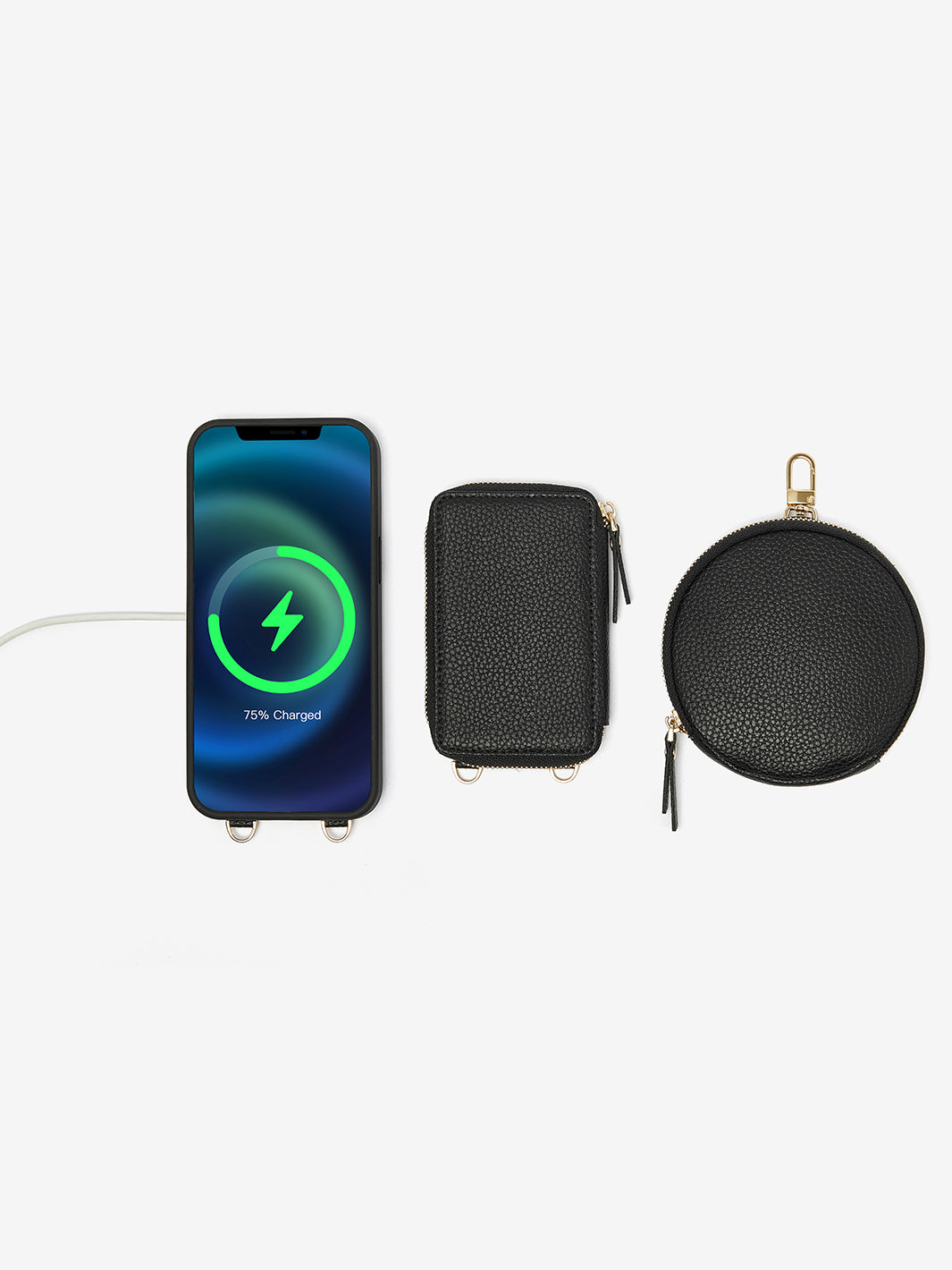 Economical Stand Kit-  Wireless Charging Phone Case Round Pouch Set