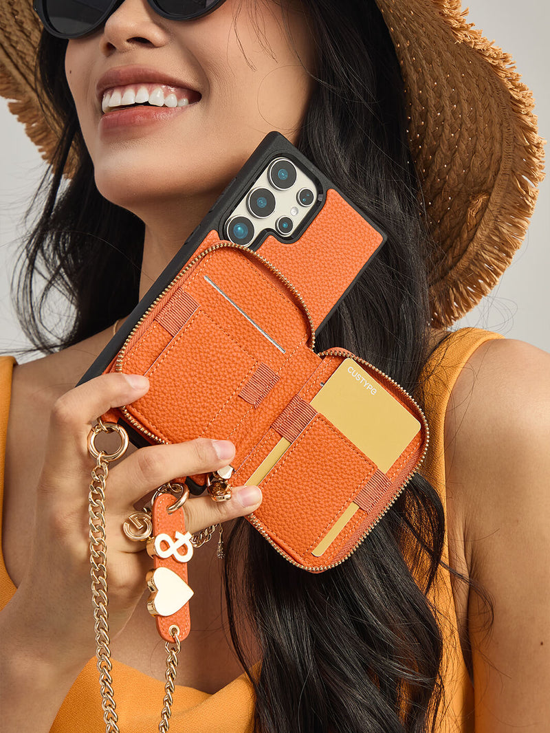 Personalised Style Kit- Samsung Phone Stand Wallet Phone Case for Wireless Charging-Mobile Phone Cases-WRISTBAND & PHONE POUCH-Green-Samsung S25 Ultra-Custype