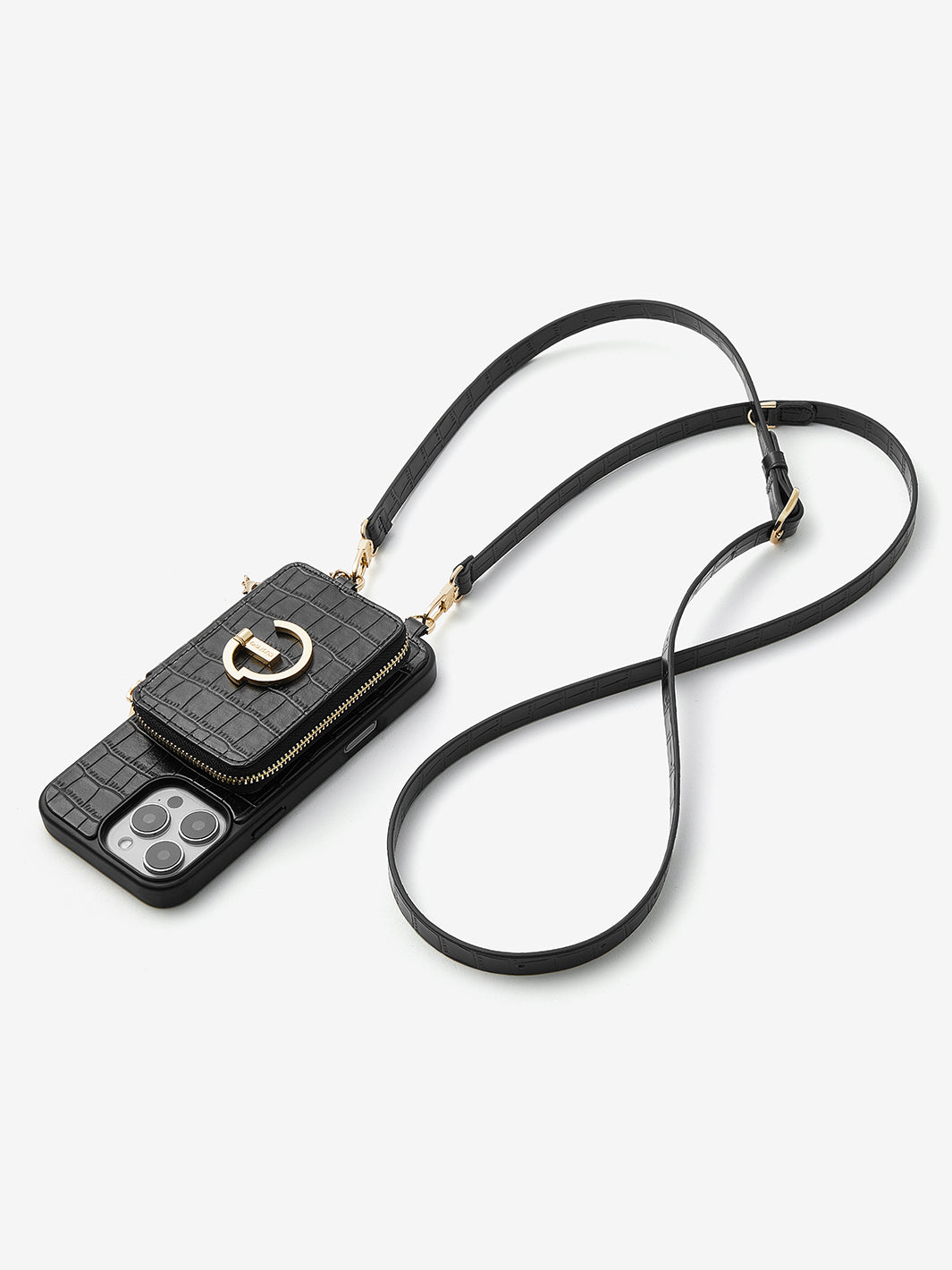 Crocodile Design Set Detachable Wireless Charging Crossbody EStand W