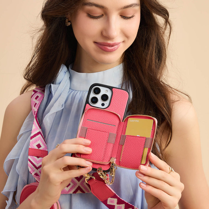 cell phone purse case with shoulder strap
