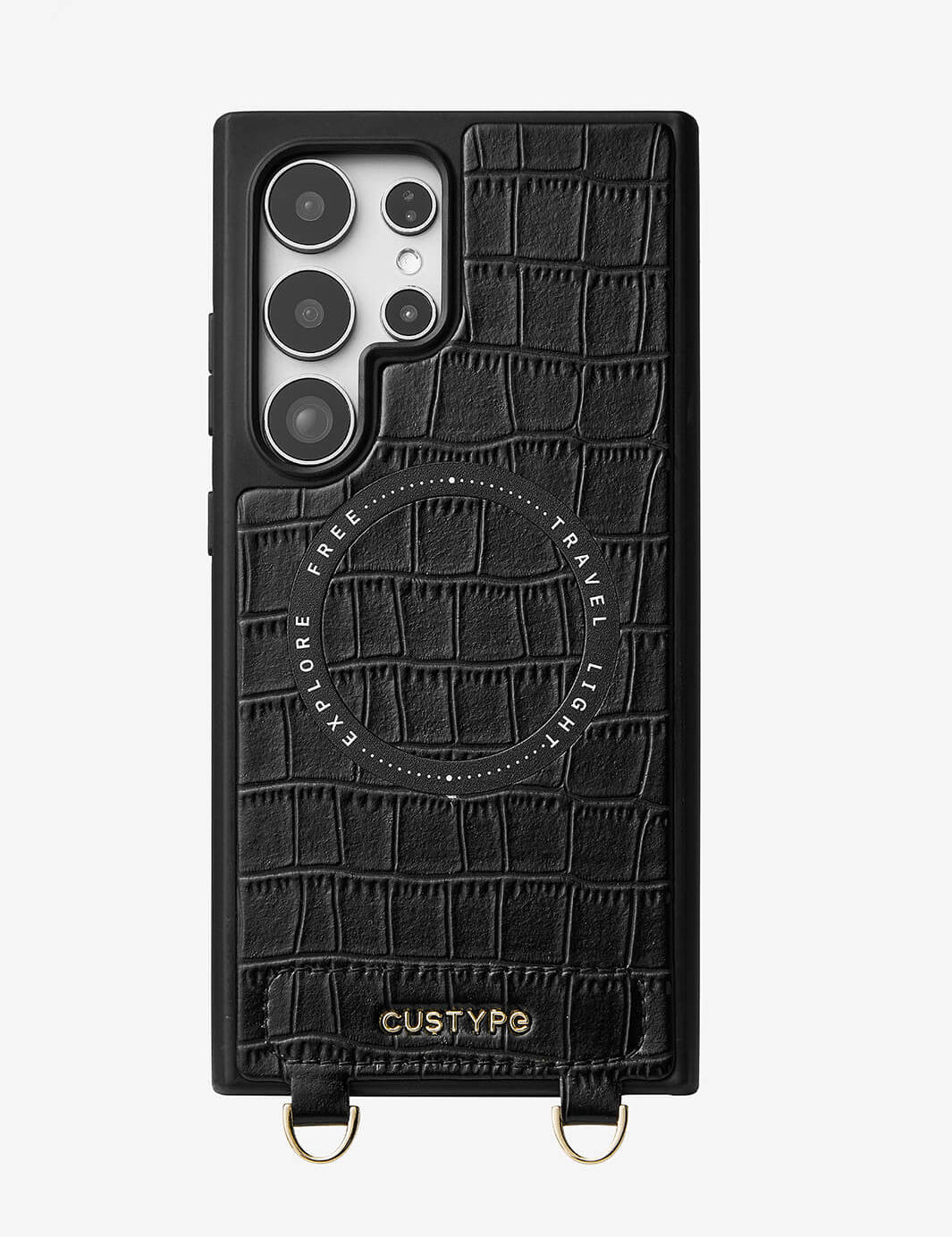 Crocodile Design Set- Samsung Galaxy Protective Magnetic Case-Mobile Phone Cases-PHONE CASE & WIRELESS CHARGING-Brown-Samsung S25 Ultra-Custype