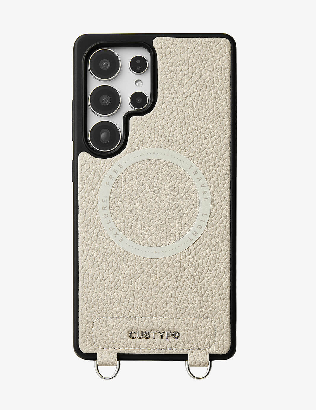 Silver Edge Kit- Samsung Galaxy Phone Case for Wireless Charging-Mobile Phone Cases-PHONE CASE & WIRELESS CHARGING-Black-Samsung S25 Ultra-Custype