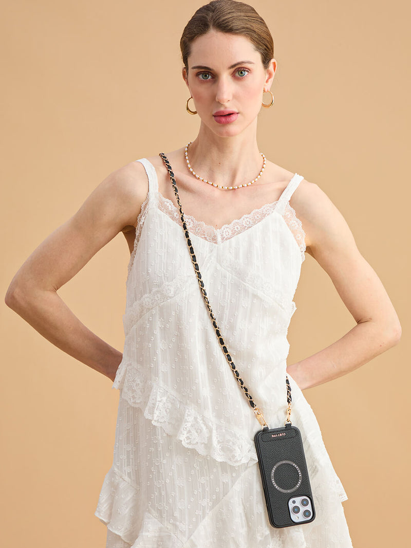 Sleek Design Kit- Phone Case with Magsafe & Elegant Strap-Mobile Phone Cases-DETACHABLE WALLET & WIRELESS CHARGING-Custype