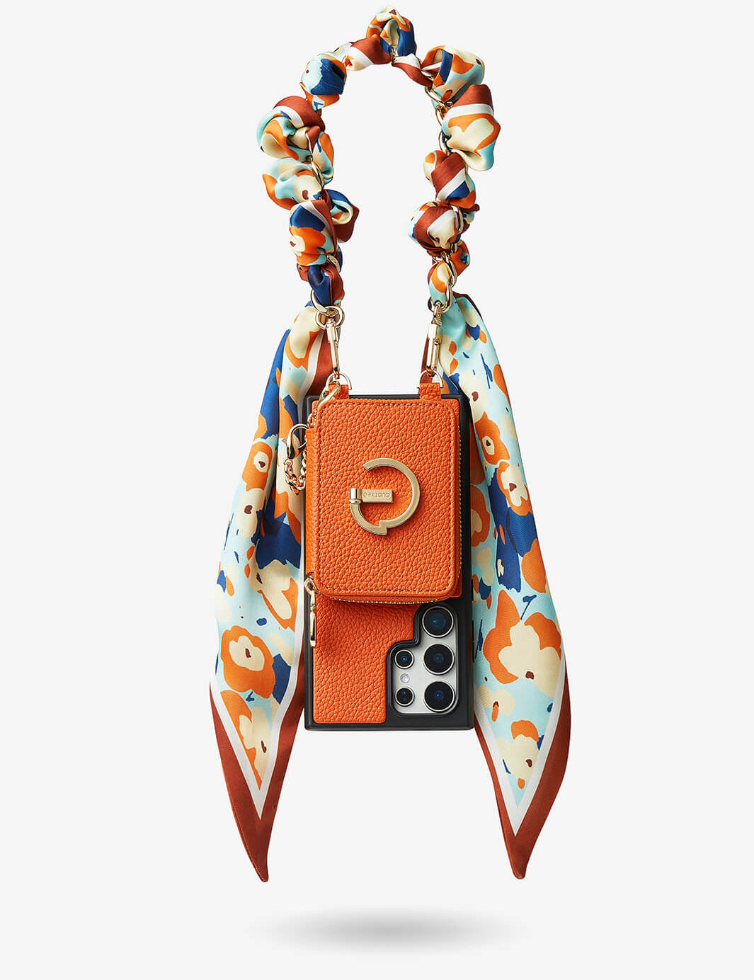 Silk Flair Set- Samsung Lychee Detachable Wristlet Wallet Phone Case with E-Stand-Mobile Phone Cases-WRISTBAND & PHONE POUCH-Peach Pink-Samsung S25 Ultra-Custype