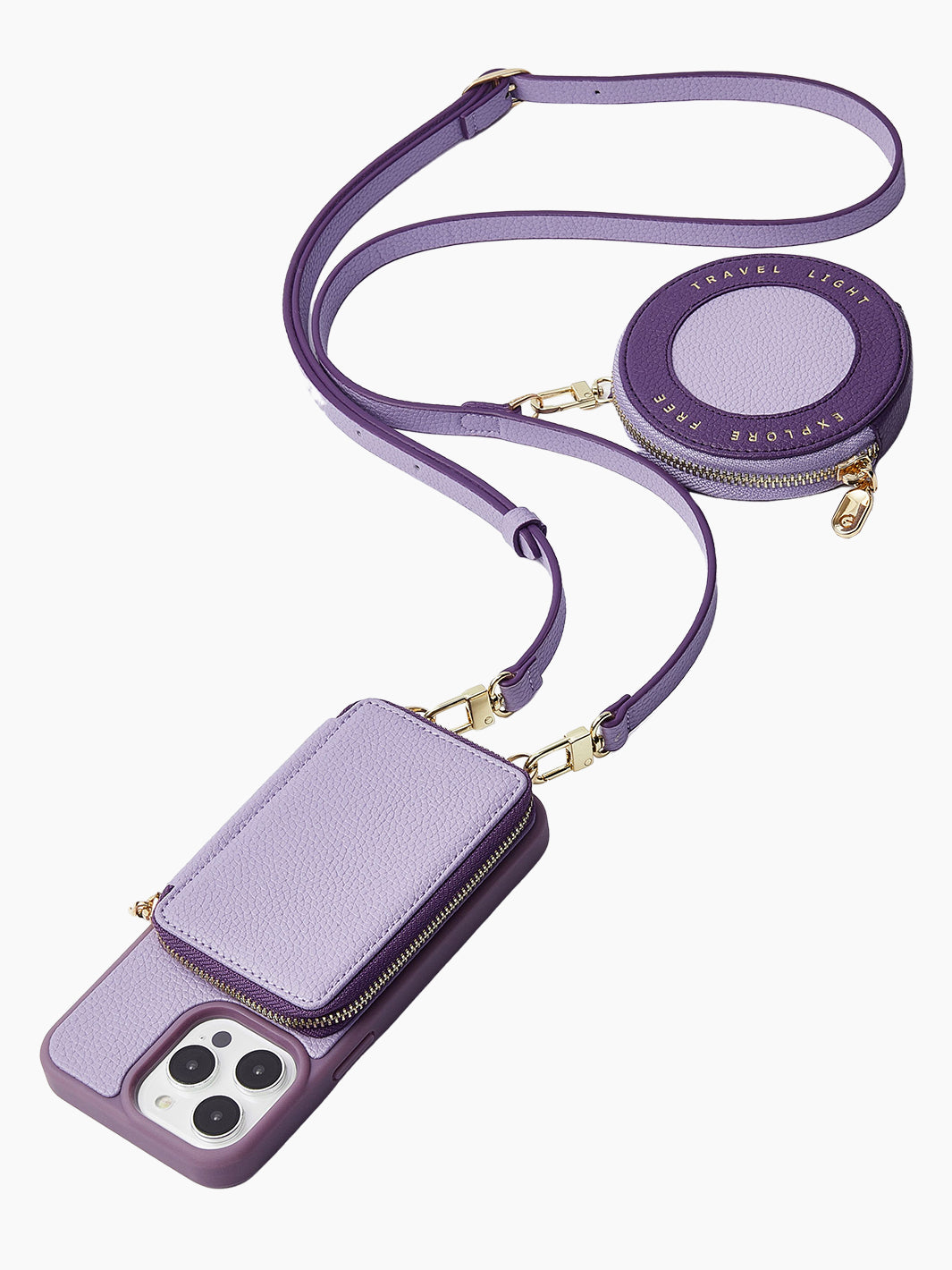 leather iphone case-purple