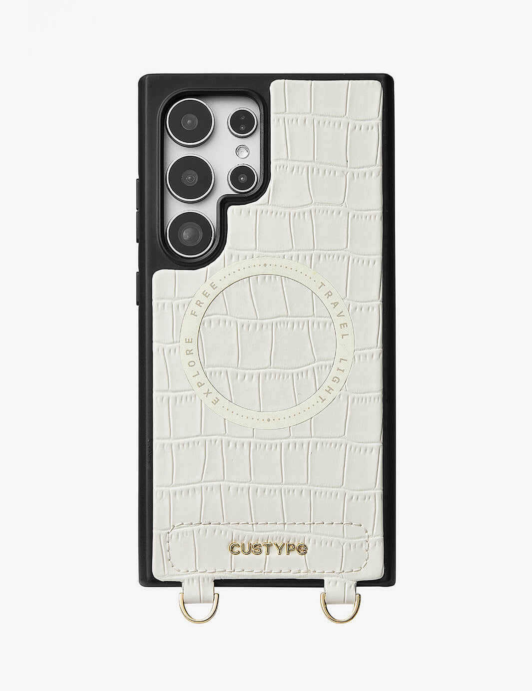 Crocodile Design Set- Samsung Galaxy Protective Magnetic Case-Mobile Phone Cases-PHONE CASE & WIRELESS CHARGING-Brown-Samsung S25 Ultra-Custype