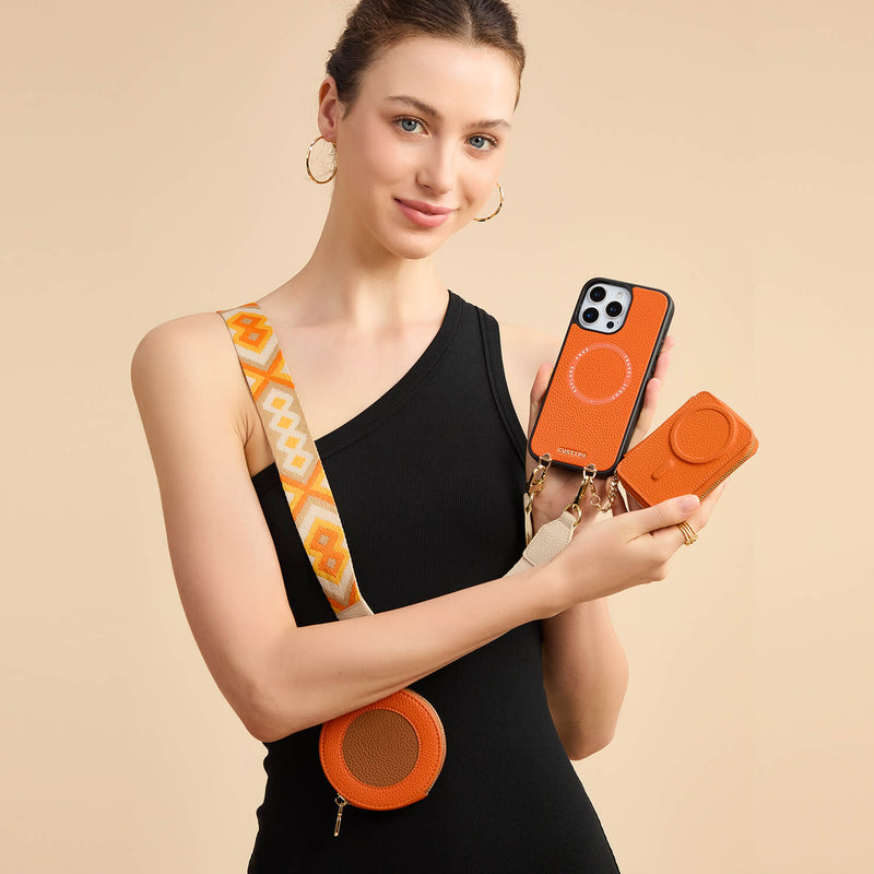 magnetic phone case with wallet iPhone 16 Pro

