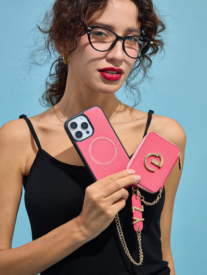 Pink phone case store cellphone wallet case iPhone 16 Pro
