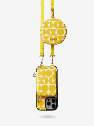 Print Style Trend- Luxury Lanyard Phone Case with Magsafe Wallet & Circle Pouch