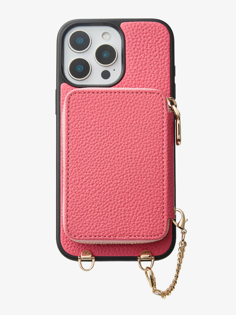 Pink magnetic wallet phone case

