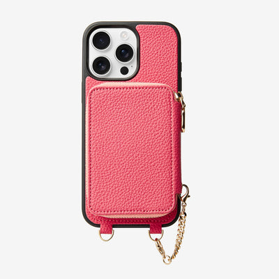 Unique Design Set- Wireless Charging Phone Case With Detachable Wallet-Mobile Phone Cases-DETACHABLE WALLET & WIRELESS CHARGING-Peach Pink-iPhone 16 Pro Max-Custype