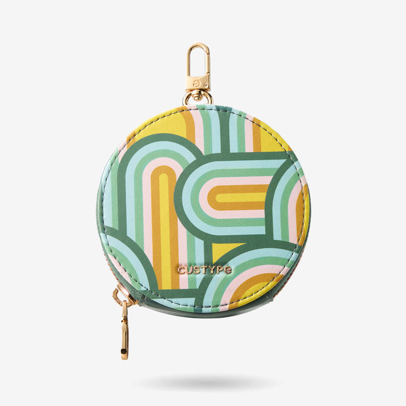 designer round coin pouch
