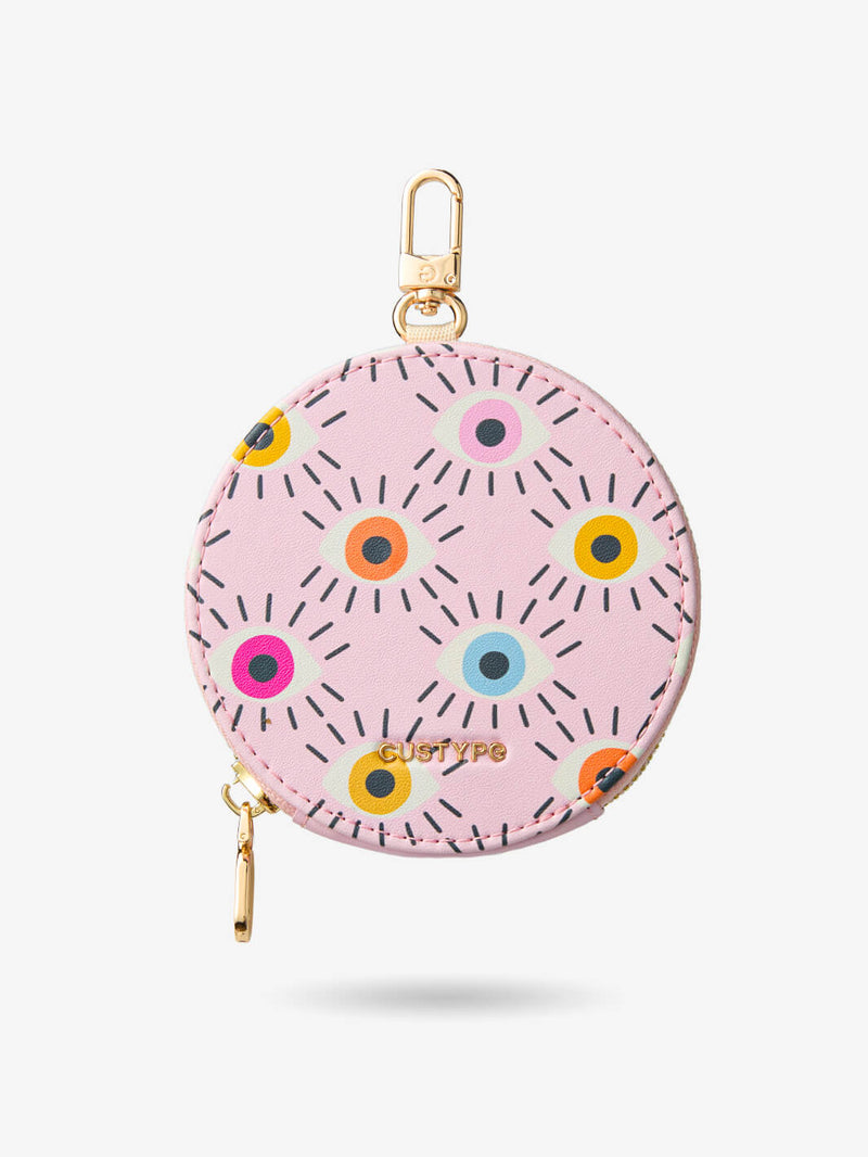 round pouch with zipper