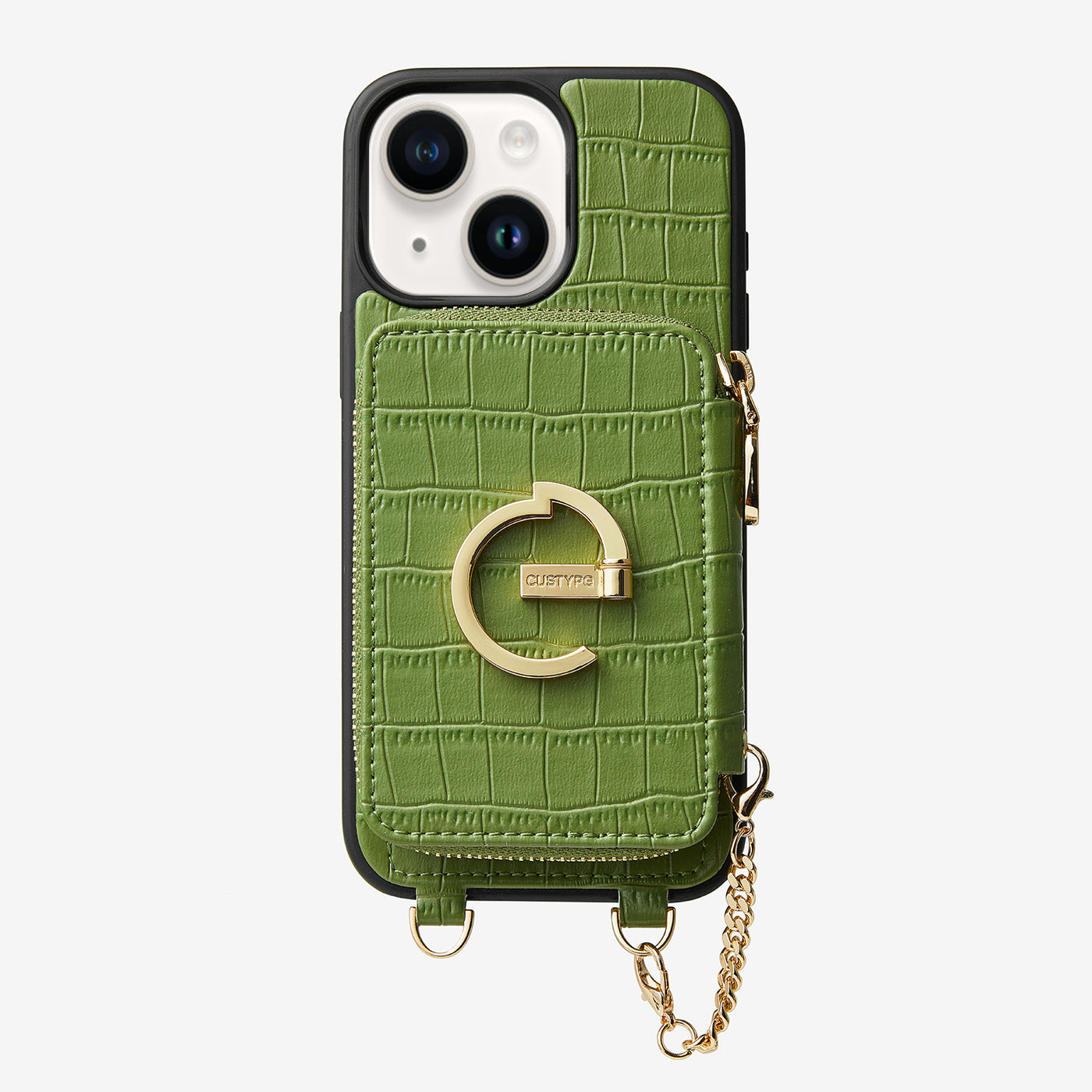 Crocodile Design Set- Detachable Wireless Charging E-stand Wallet Phone Case-Mobile Phone Cases-DETACHABLE WALLET & WIRELESS CHARGING-Custype