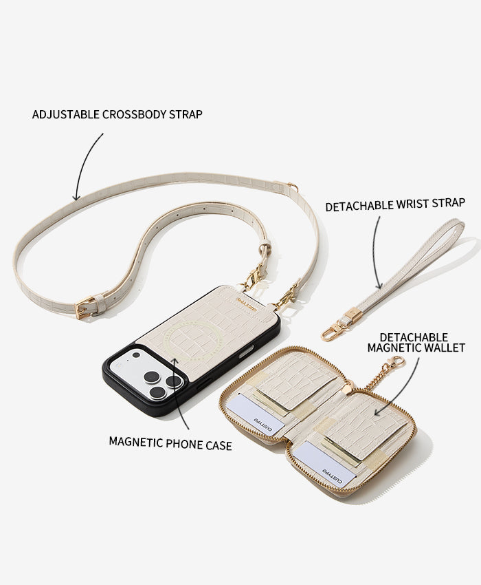 Crocodile Design iPhone Crossbody Case Features