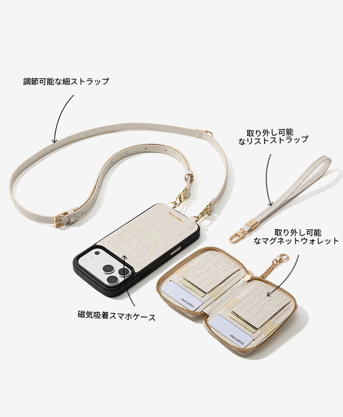 クロコダイルクラフトクロスボディiPhoneケースの特徴