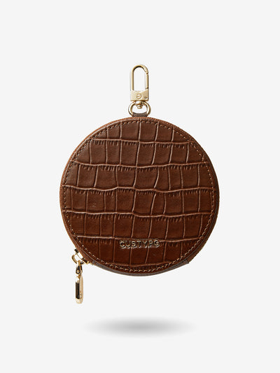 Crocodile Design Set- Classic Round Pouch-Mobile Phone Accessories-AIRPODS & LIPSTICK POUCH-Brown-Custype