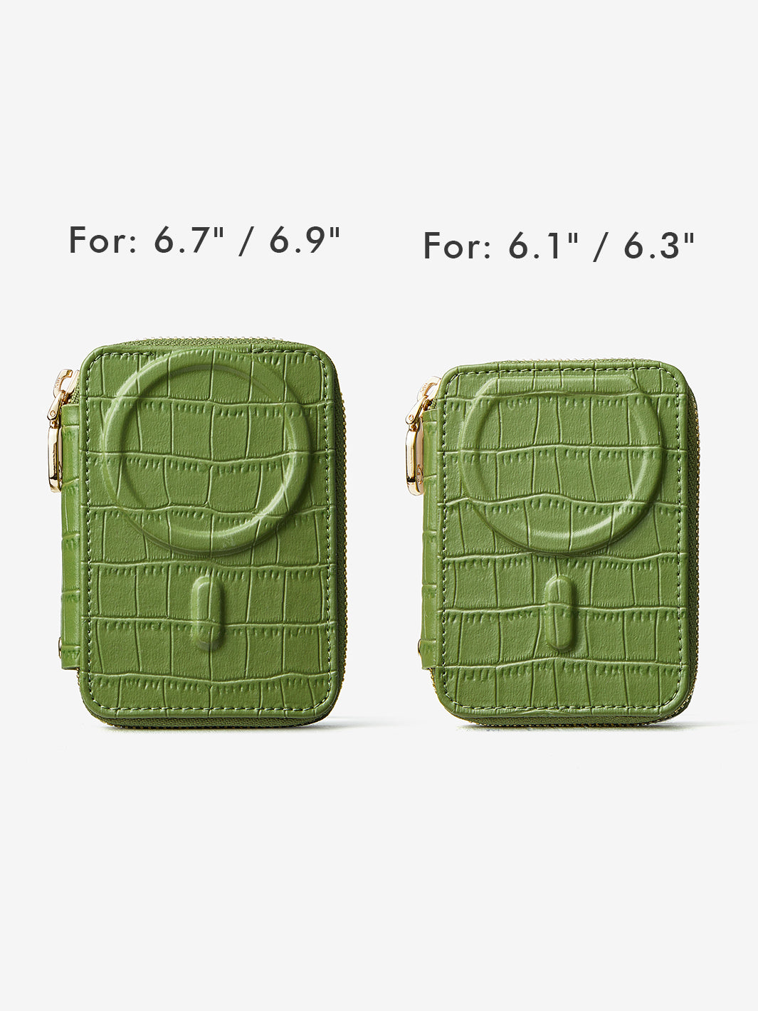 Crocodile Craft Set- Crossbody Wireless Charging Wallet Phone Case Round Pouch Set