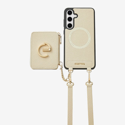 Original Design Set- Samsung Galaxy MagSafe Compatible Wallet Phone Case With Shoulder Strap Set