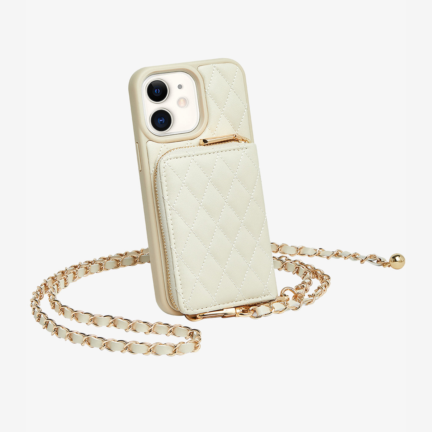 LuxeCharm- Argyle Phone Case with Adjustable Chain Strap