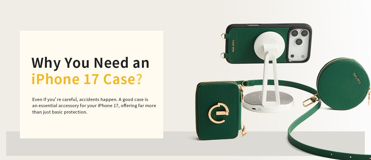 CUSTYPE 新品 iPhone 17 カバー ケース 5点セット マゼンダ Custype iPhone 17 スマホケース クロスボディストラップ