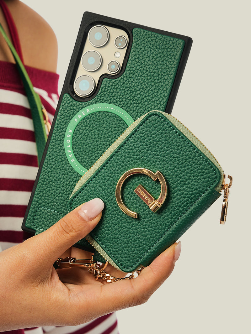 Original Design Set- Samsung Galaxy Wireless Charging Phone Case Round Pouch Set-Mobile Phone Cases-Custype