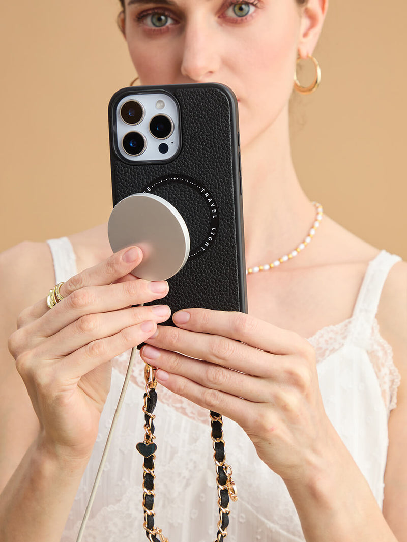 Minimal Style Kit- Magnetic Phone Case with Elegant Wristlet-Mobile Phone Cases-WRISTBAND & PHONE POUCH-Custype