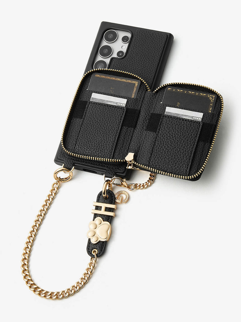 Personalised Style Kit- Samsung Phone Stand Wallet Phone Case for Wireless Charging-Mobile Phone Cases-WRISTBAND & PHONE POUCH-Green-Samsung S25 Ultra-Custype