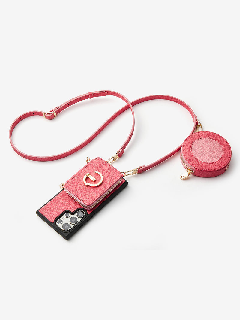 Original Design Set- Samsung Galaxy Magsafe Phone Case With Round Pouch Set-Mobile Phone Cases-DETACHABLE WALLET & ROUND POUCH-Black-Samsung S25 Ultra-Custype