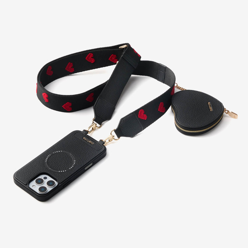 sling phone case heart pouch iPhone 16 Pro
