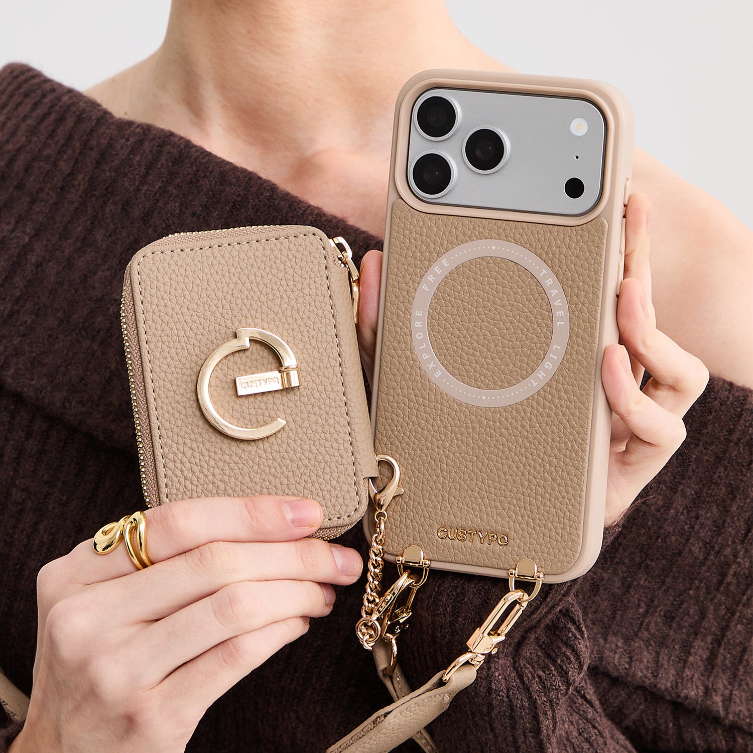 iPhone 16 Crossbody Wallet Cases with Straps and Card Holder-Custype