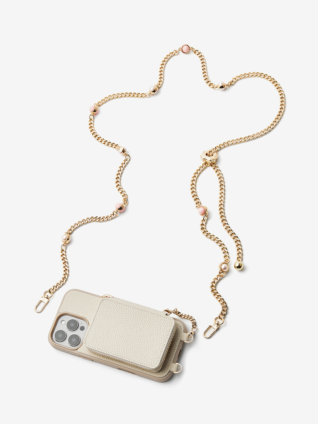 Candy Chain Assembly- Pearl Chain Purse iPhone Case Supporting Magsafe