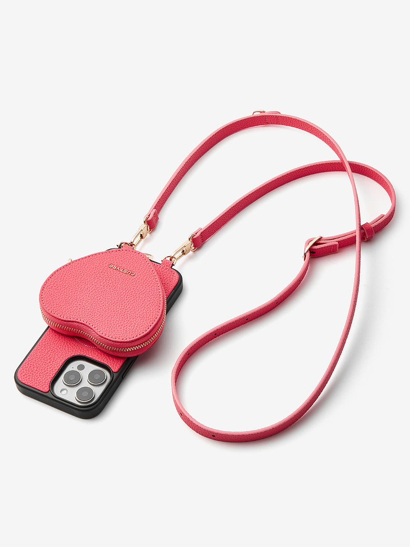 luxury iphone case zipper heart pouch iPhone 16 Pro
